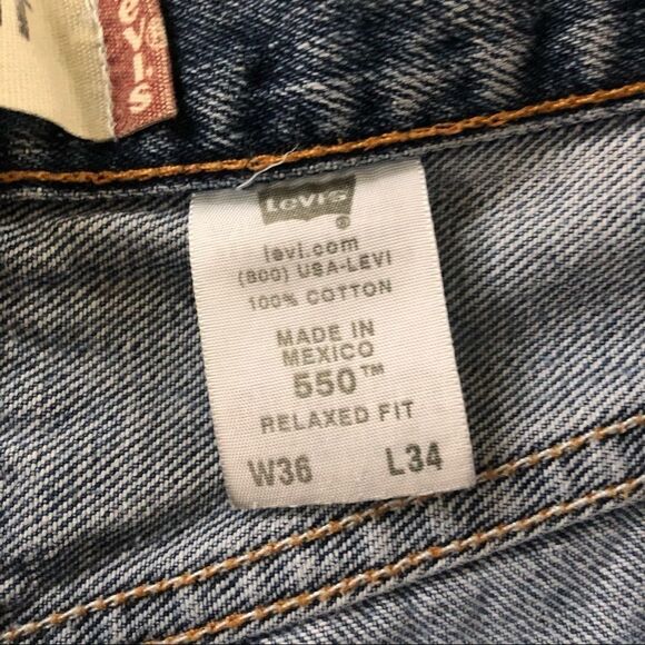 Levi’s 550 Relaxed Fit Jeans 100% Cotton 2006 36 - Picture 9 of 11